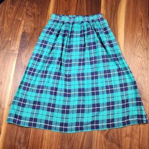 1980s Bechamel Plaid Skirt
